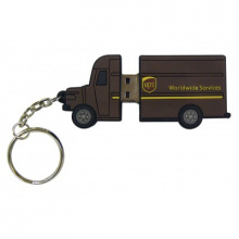 Maßgefertigter USB-Stick Schlüsselanhänger in Form eines LKW/Truck - Topgiving